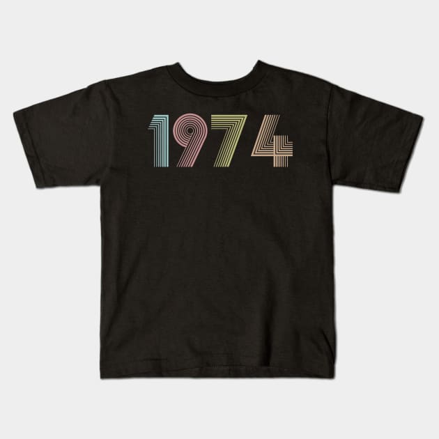 Vintage 1974 45th Birthday Gift idea Men Women Kids T-Shirt by semprebummer7